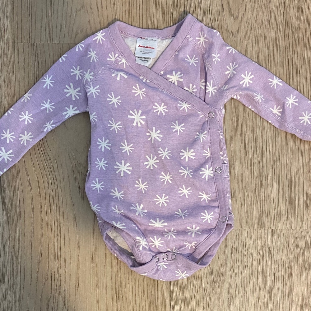 Hanna Andersson Lavender Star Bodysuit